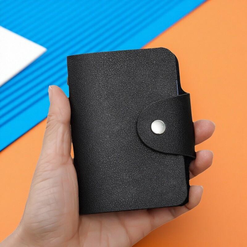 

1Pc Leather Case Card Bag Business Card Passport Holder Organizer ID Credit Card Wallet