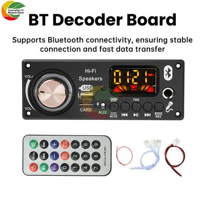 DC 12V MP3 BT Audio-Dekodierplatine Auto-Audio MP3-Decoder TPA3116D2 Verstärker 2 * 50W+100W