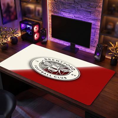 Brentford Football Print Large Mouse Pad, Anti-Slip Extended Gaming Desk Mat for Office Home