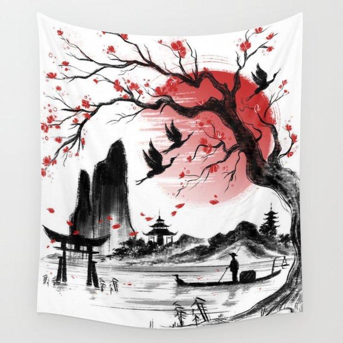 Studio Ghibli Winds Up Anime Landscape Wall Tapestry Cover Beach Towel Blanket Picnic Yoga Mat Home Decor Hanging