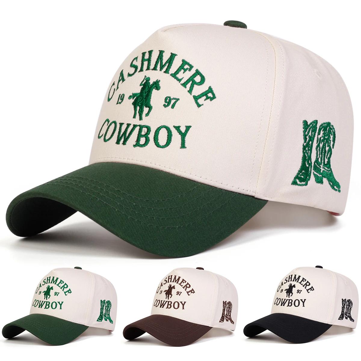 Yiran Bag Women's Unisex Cowboy Letter Embroidery Baseball Caps Spring And Autumn Outdoor Adjustable Casual Hats Sunscreen Hat Sports Cap
