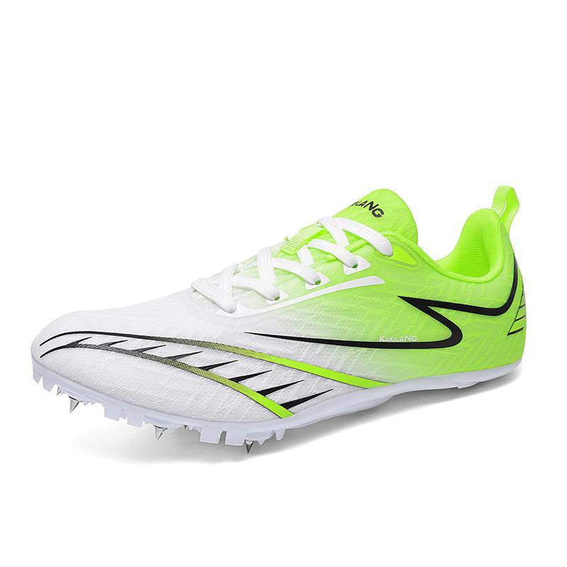 

Зеленые кроссовки с 8 шипами для легкой атлетики для мужчин и женщин, профессиональные шиповки для бега, унисекс, трековые кроссовки, сетчатые дышащие кроссовки для спринта, мужские 35