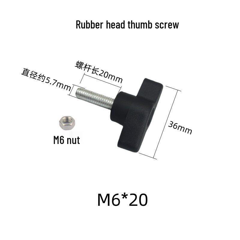 Live Broadcast Tripod Accessory: Rubber Head Screw Nut Handle, M5 Hand-Tightening Plastic Screw