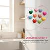 New 10Pcs Decorative Magnets Heart-Shaped Plastic Refrigerator Magnets For Kitchen Office Whiteboard Storage Cabinet Dishwasher
