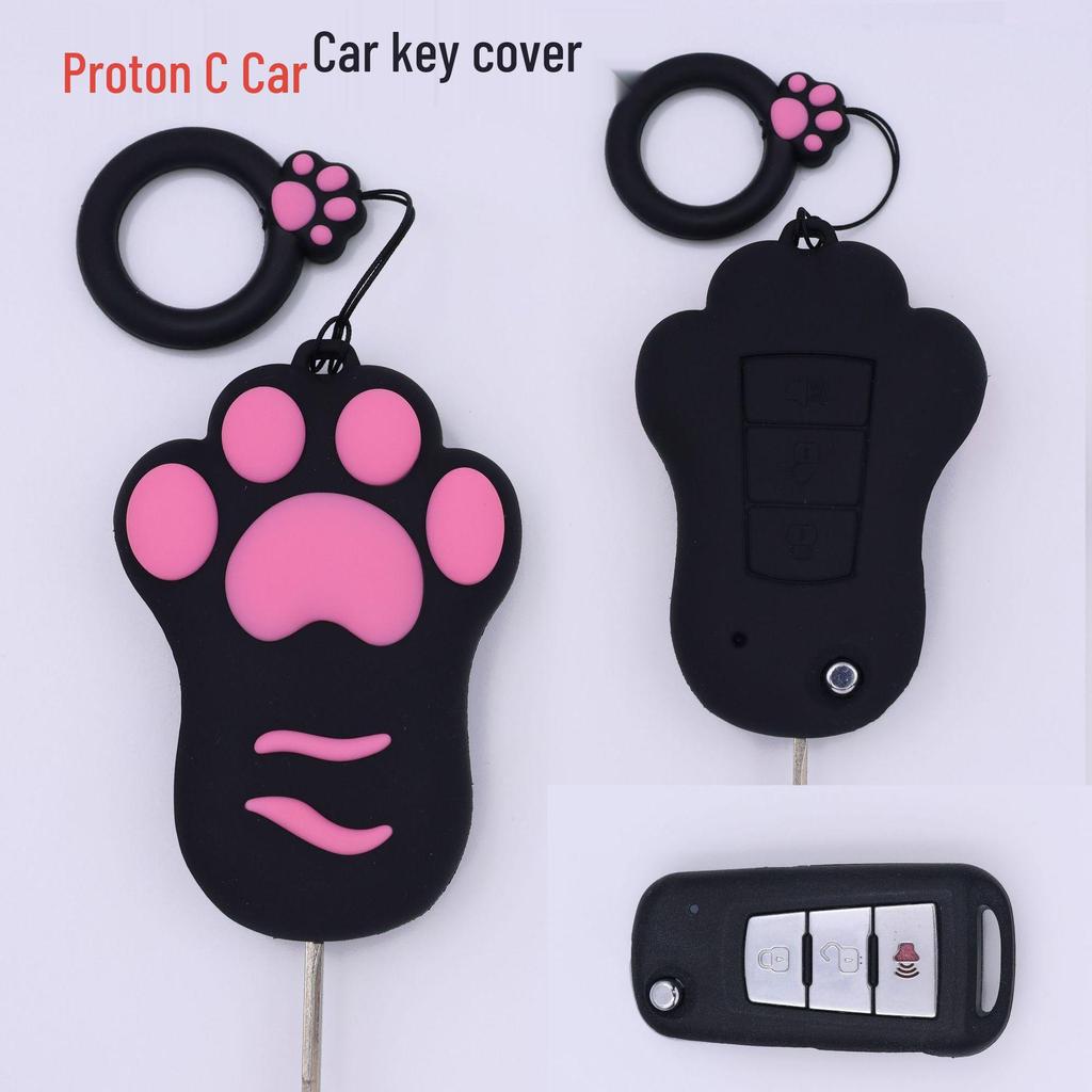 Cat Paw Cartoon Key Cover for Yamaha & Honda Motorcycles