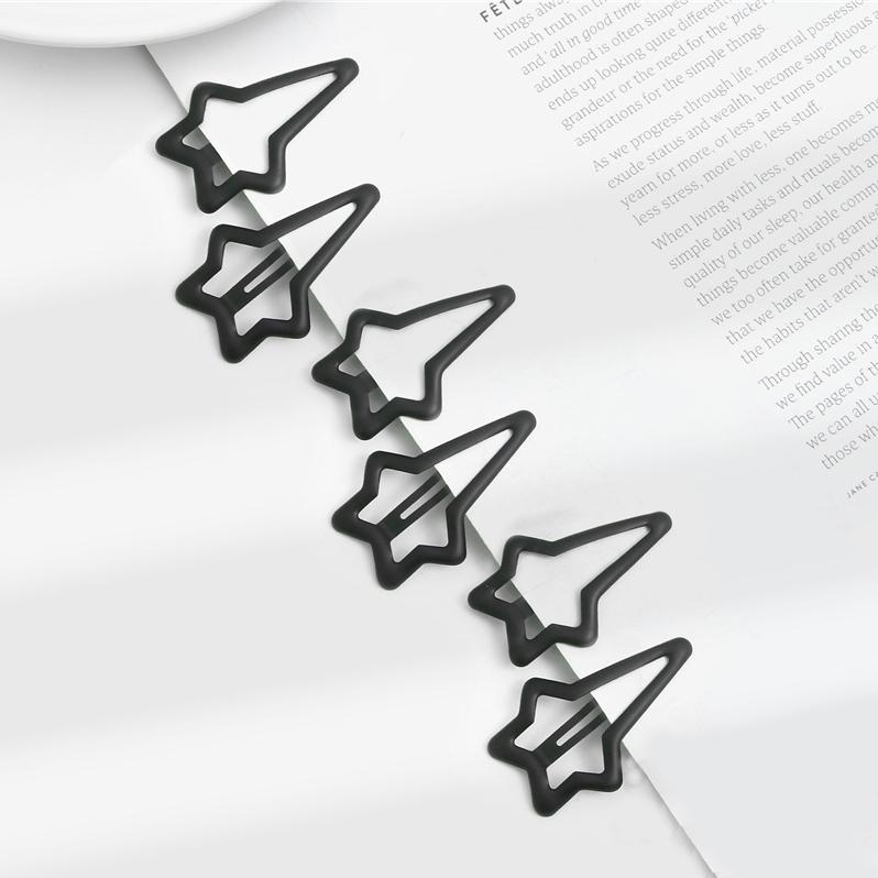 1card/bag Fashion Rubber Paint Geometric Hairpin Hair Claw For Women Ladies Girls Makeup Hair Barrettes Hair Accessories Crab Bath Clip Headwear