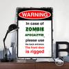 Zombie Apocalypse Warning Sign Printed Poster Customized Wall Art Retro Vintage Metal Tin Signs for Home Decor Living Room Items