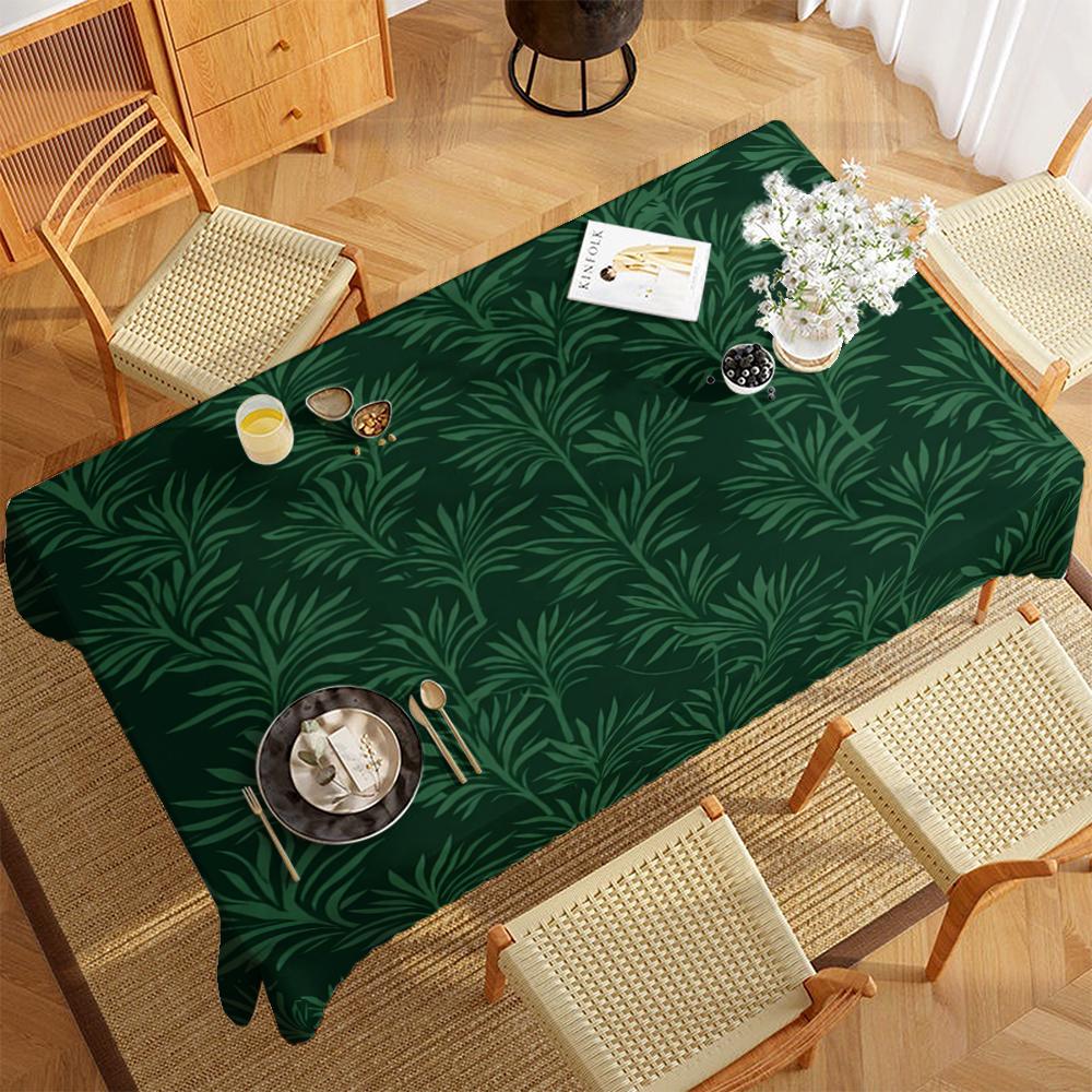 Tropical Polyester 2D Flat Printed Table Cover Room Decor Picnic Blanket Camping Party Supplies Table Covers Dining Table Xmas
