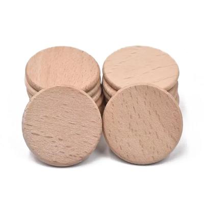 10 Uds. De piezas de madera en blanco sin terminar, madera de haya Natural, rebanada redonda, disco redondo de madera Natural, trabajo hecho a mano