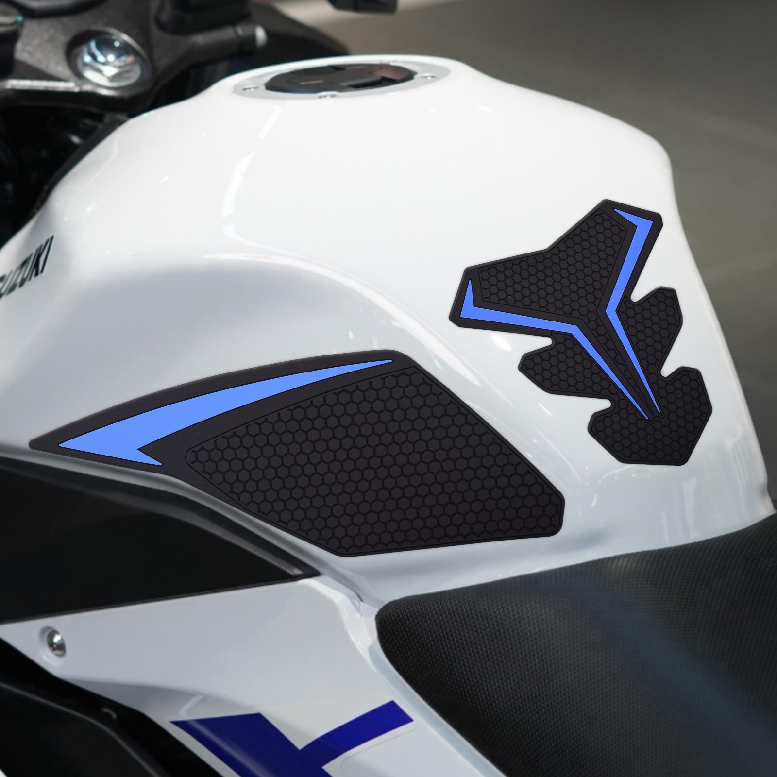 

LEDISHUN Traction Pad Street Bike Kit for Suzuki GSX250R DN12B/DN11A Tank Pad (Blue)