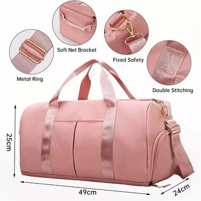 Herrgympapåse med skofack och våtpåse, flygresväska för kvinnor, sport- och träningsväska för simning och yoga