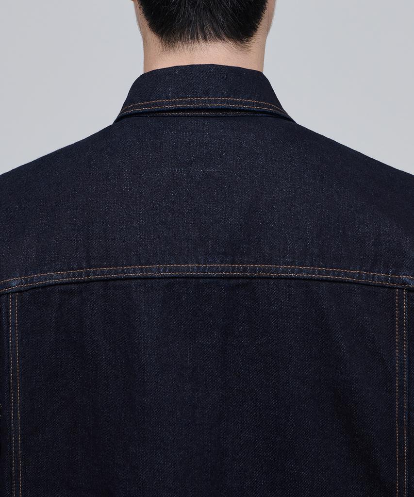 Musinsa Standard Oversized Denim Trucker Jacket [Deep Indigo]