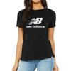 New Balance Tricou Nou Val Nb EssenTial Graphic din Bumbac cu Mânecă Scurtă Negru wT91546 Bk