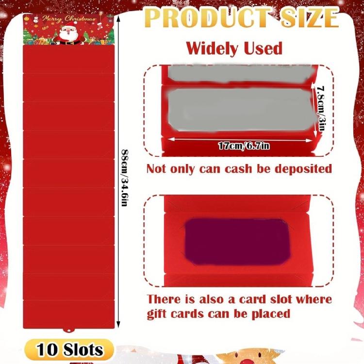 Festival Cash Gift Envelopes Slot Designs Christmas Card Holder for Money Storage