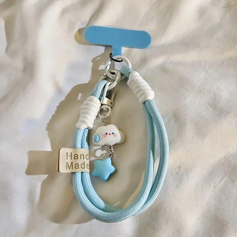 

New Colourful Mobile Phone Strap Short Wrist Strap Clouds Star Charm Keychain Camera Chain Lanyard Universal Phone Case Lanyard 1