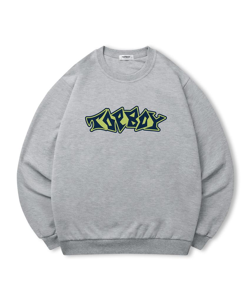 TOPBOY [Non-Fleece Or Fleece] Graffiti Print Sweatshirt (Type C)