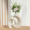 2026 Latest Models Home Decor Minimalist Imitation Ceramic Vase Modern Removable Hollow Nordic Vase Plastic Vase Set Bedhead