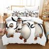 Cartoon Madagascar Penguin 3D NEW Duvet Cover Pillowcase Bedding Set Adult Girl Bedroom Decoration Children Single Double Large