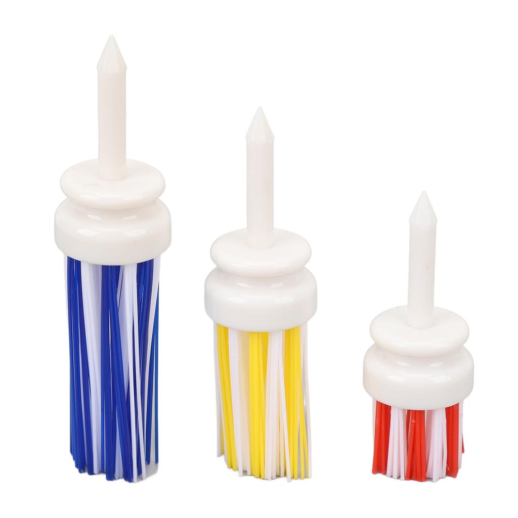 3PCS  Colored Tee Plastic Nylon Bristle Low Friction Golfing Tees Training Accessories for Men W