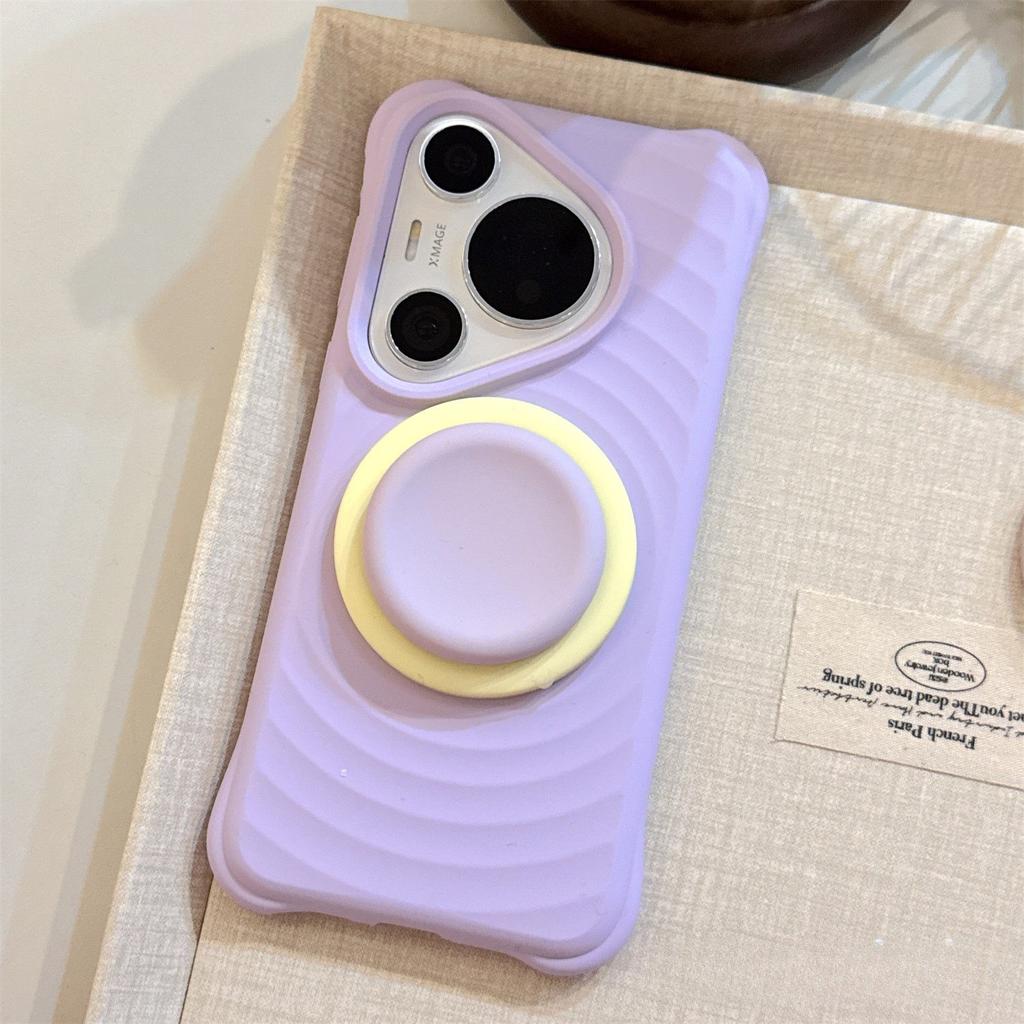 Cute Macaron Color Silicone Magnetic Air Cushion Stand Foldable Desktop Support Pad With Adhesive Backing For MagSafe