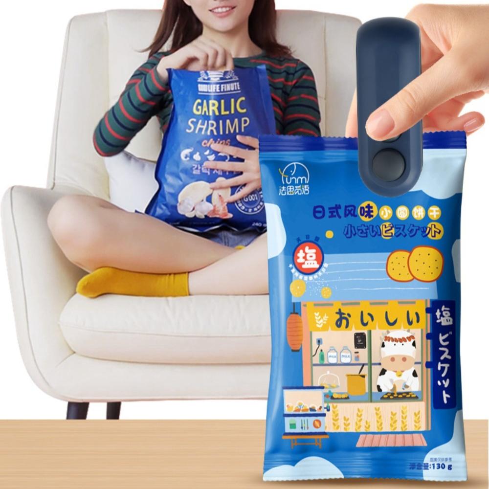 Mini Heat Bag Sealing Machine Package Sealer Bags Plastic Food Sealer Clip Bag Handheld Food Packaging Heat Sealer