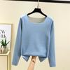 Ladies' Loose Comfortable Casual Fashionable And Warm Underwear With Seamless Round Neck And Thick Velvet Top