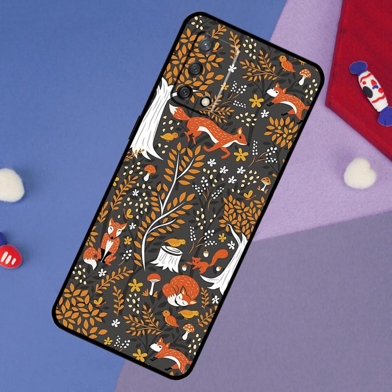 Herbstblätter Fallender Fuchs Hülle Für Oppo A5 Pro A6 A57 A17 A78 A54 A74 A94 A76 A16 A96 A18 A40 A60 A80 A38 A58 A98 A15
