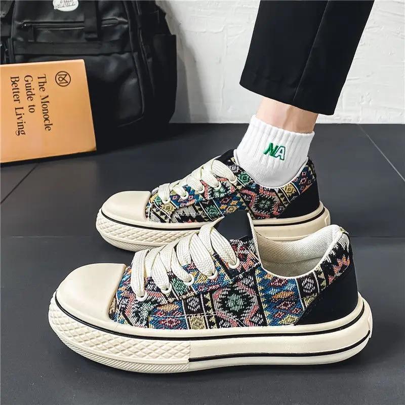 Sneakers Fashion 2024 Men's Casual Shoes Flat Male Shoe Leisure Hiking Designer Luxury Korean Style Offer Footwear Trends Trend