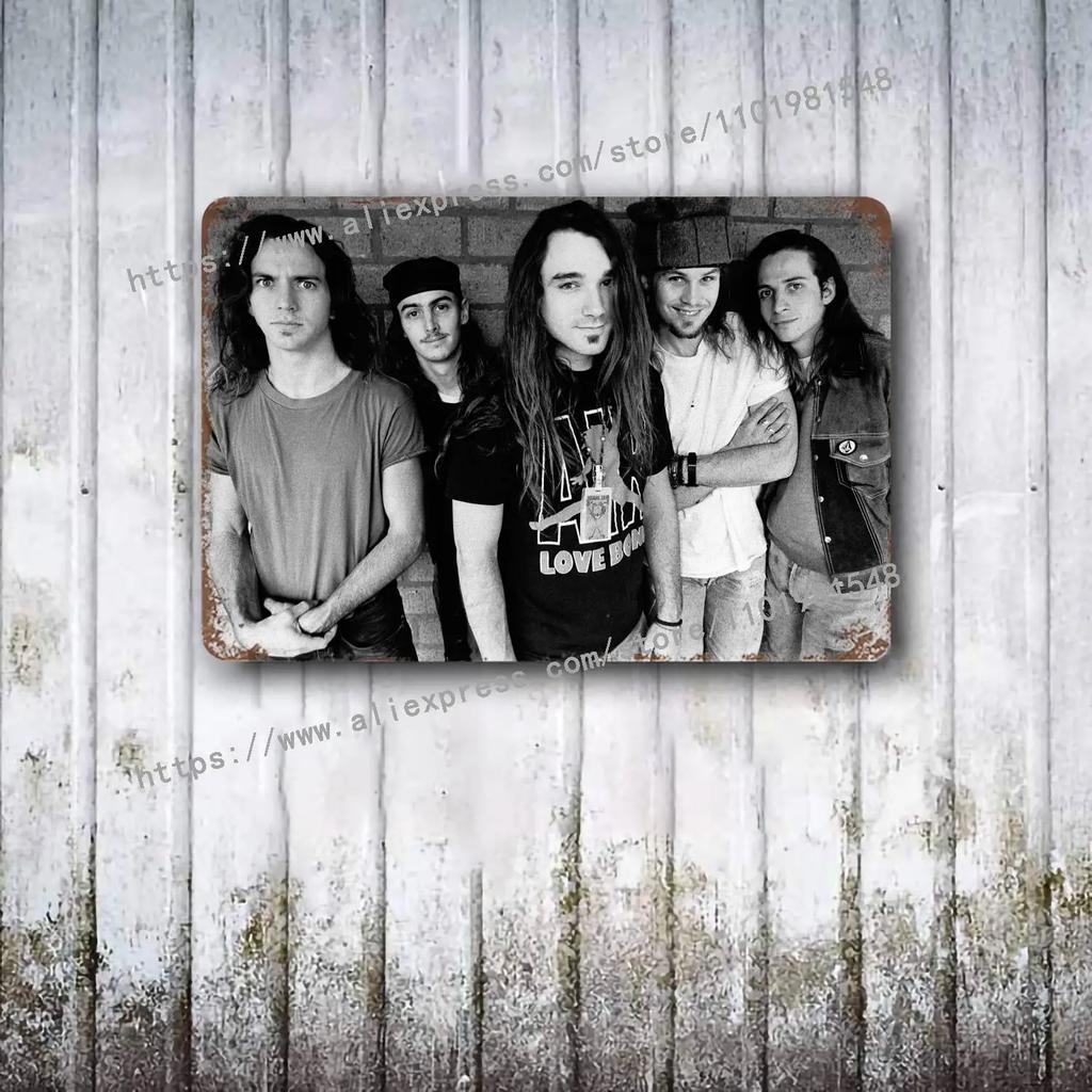 Pearl Jam Bands Metal Dekor Poster Vintage Blechschild Metallschild Dekorative Plakette für Pub Bar Man Cave Club Wanddekoration