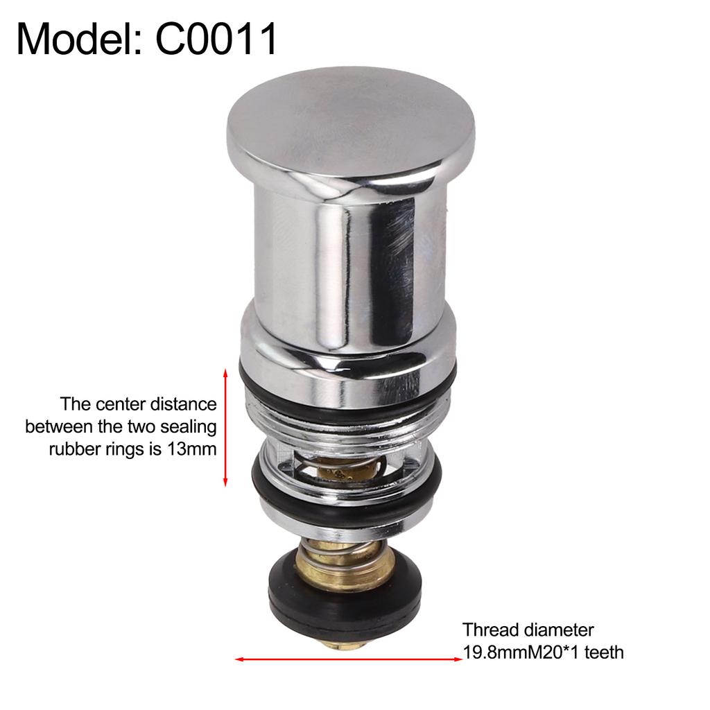 Shower Switch Valve Spring-type Pull Water Distributor Spring-Loaded Pull-up Water Diverter Triple Bathtub Home Improvement