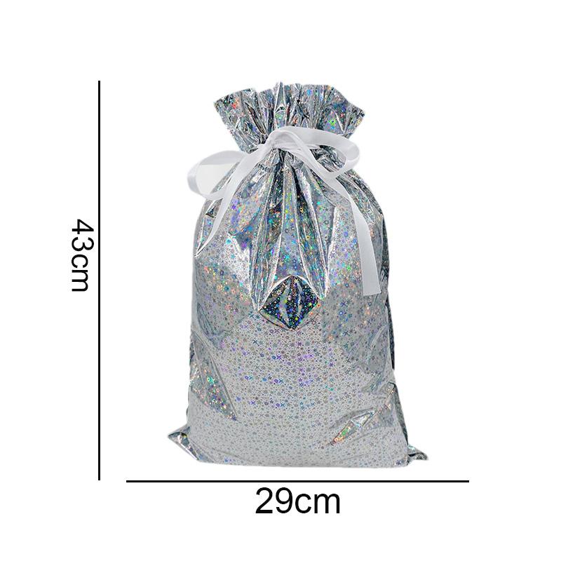 Christmas Gift Bags Large Capacity Merry Christmas Drawstring Gift Packaging Bags 2025 Navidad Party Candy Cookie Wrap Pouch