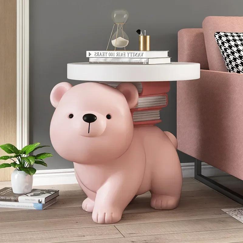 Bear Floor Ornaments Living Room TV Cabinet Sofa Side Coffee Table Tray Decorations Light Luxury Living Room Decoration