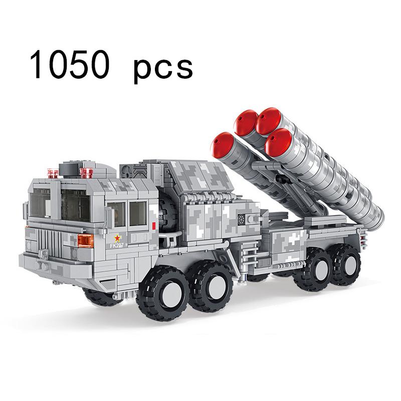 China Modern Army Military Vehicle Trucks SCUD Launcher Sets Building Blocks Bricks Toys Tanks Antitank Missile Car DF-17 DF-41