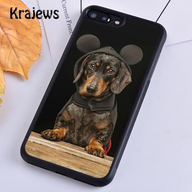 Krajews Dachshund Pattern Soft Phone Case Cover For iPhone 17 Air 16 15 14 Plus 11 12 13 Pro Max Coque Shell Fundas