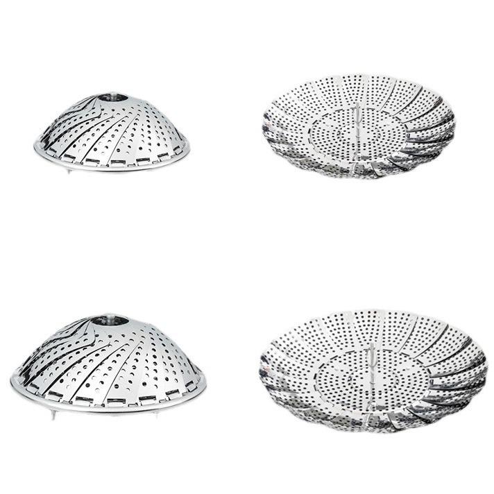 Stainless Steel Retractable Steamer Basket and Draining Rack