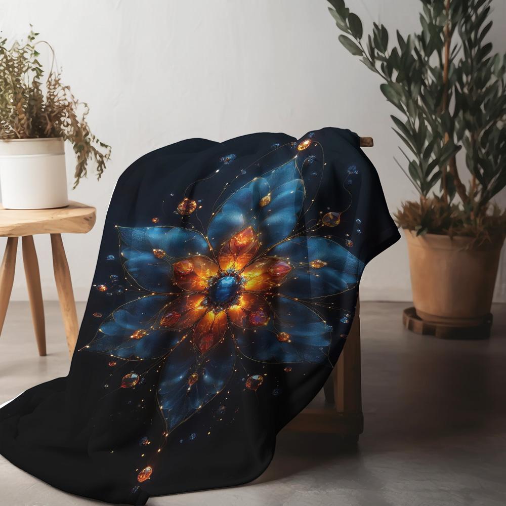 Psychedelic Galaxy Starry Night Fleece Blanket Aurora Borealis Dreamscape Space Mandala Throw Blanket For Bed Sofa
