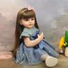 Süße Reborn-Puppen mit geraden Beinen, Betty 55 cm, Ganzkörper aus Vinyl, Badesimulation, Babypuppe, Prinzessinnen-Mädchen, Schlafenszeit-Begleitpuppe, Geburtstagsgeschenk für Kinder