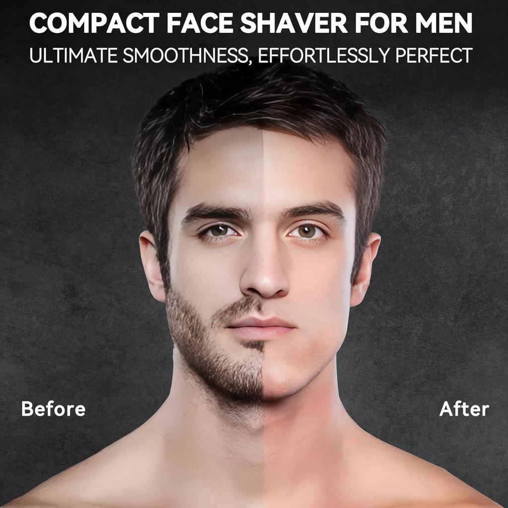 VIKICON® Electric Foil Shavers for Men, Compact Travel Face Shaver, Mini Razor for Shaving Face, Portable On-The-Go Shaver w/Dual Floating Blades,