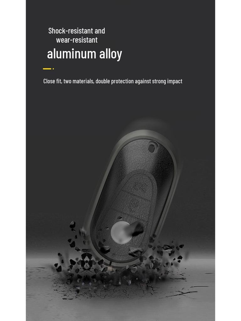 Mercedes Key Fob Protective Case: Fits E300L, C260L, A200L, GLC300L, GLE, and C200L Models