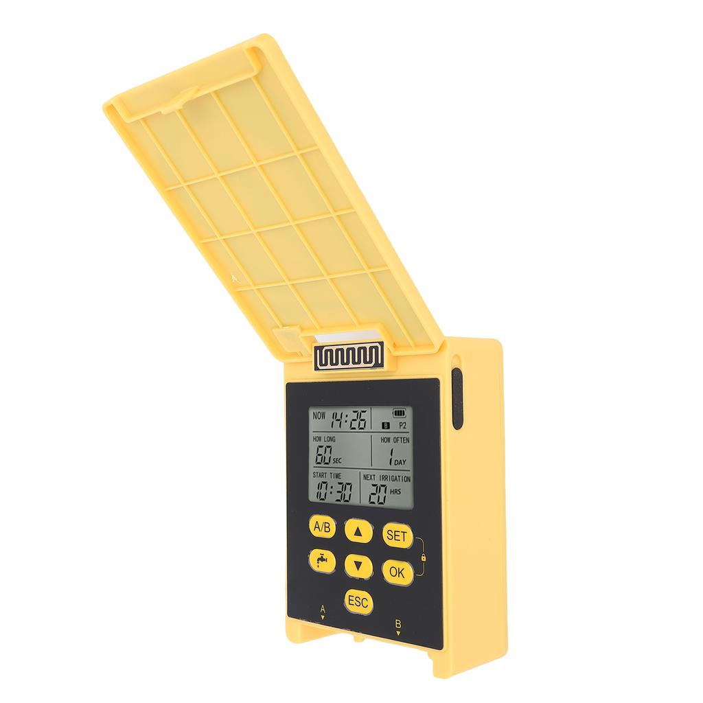 Solar Sprinkler Timer, Digital Water Timer for Garden Hose, Supports Independent Dual Pump Drive, Smart Hose Time Automatic Irrigation Control System