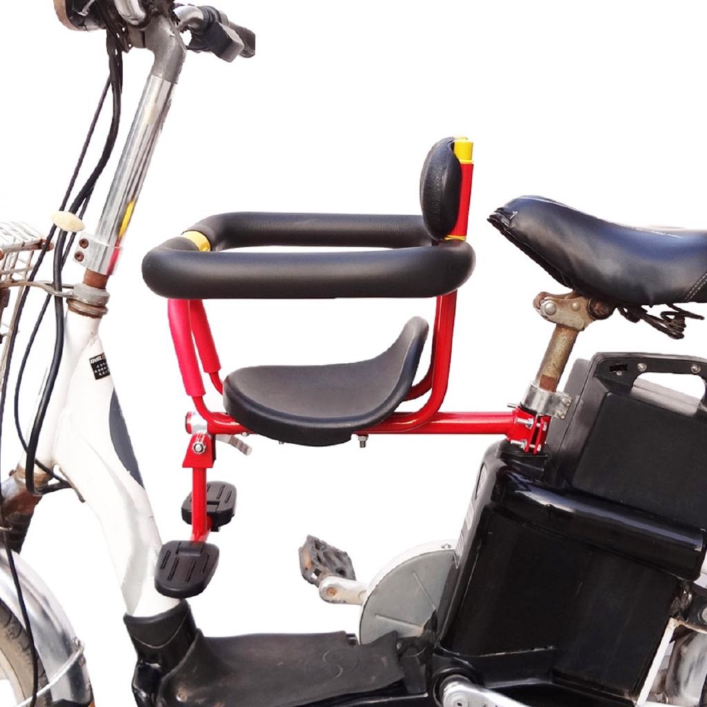Kids Bicycle Carrier Child Toodler bicycle carrier Front Seat Outdoor Cycling Red+Black Universal Bicycle Baby Chair
