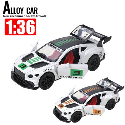Měřítko 1/36 Bentley GTR Hračka Auto Super Sportovní Vozidlo Miniaturní Model Volná Kola Kovová Slitina Zinku Odlitek Sběratelský Dárek pro Děti Auto