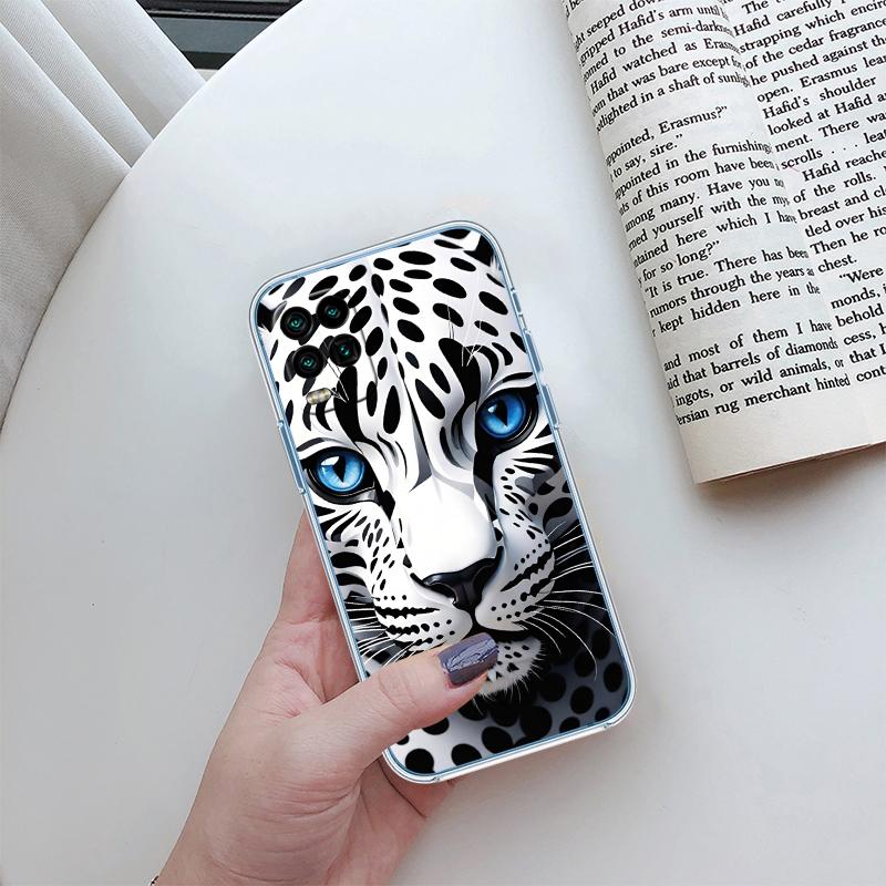 RA16 Leopard Transparent Phone Case for LG K22 K30 K40 K40S K41 K42 K50 K50S K51 K51S K52 K61 K62 K71 K92 Q60 Q61 V40 V50 V60
