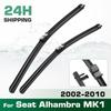 For Seat Alhambra MK1 2002-2010 2003 2004 2005 2006 2007 Wiper Front Wiper Blades Windshield Windscreen Window Brush 28"+28