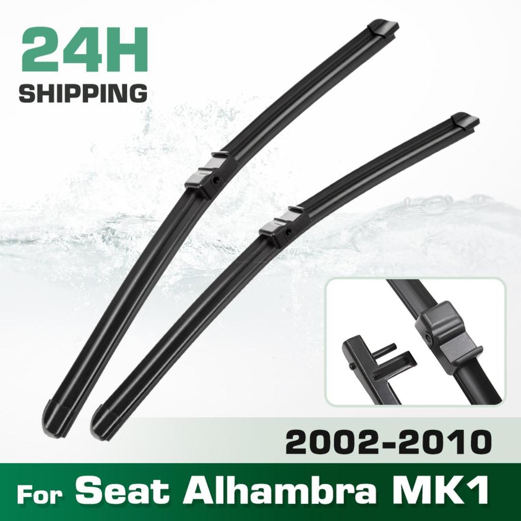 For Seat Alhambra MK1 2002-2010 2003 2004 2005 2006 2007 Wiper Front Wiper Blades Windshield Windscreen Window Brush 28"+28
