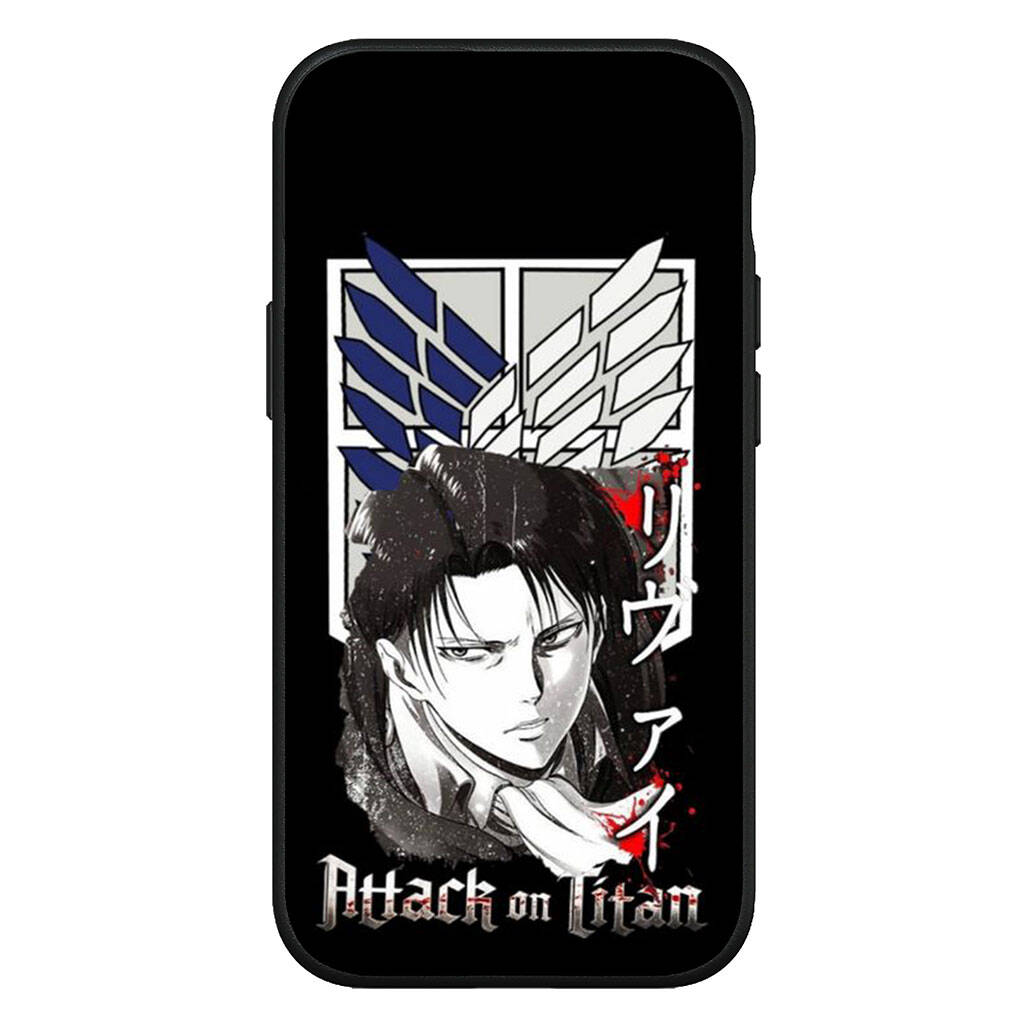 Cover for iPhone 17 16 15 Xiaomi Poco Redmi Note 14 13 12 Pro Max 9 16e Samsung Galaxy S25 S24 S23 OPPO Huawei Cartoon Attack on titan Levi Phone Case