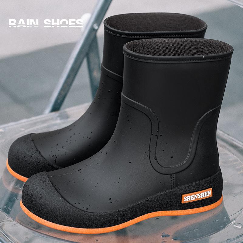 

Женские милые короткие студенческие водонепроницаемые резиновые сапоги в корейском стиле, повседневные, нескользящие, износостойкие, водные туфли для ношения на улице 40