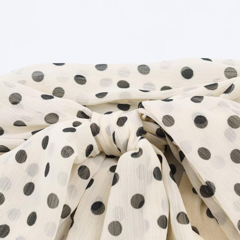 Women's Fashion: European and American Style Polka Dot Casual Loose Long Sleeve Shirt