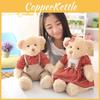 New High Quality Teddy Bear Plush Toy Set For Couples With Charming Design In Red Checkered Pattern