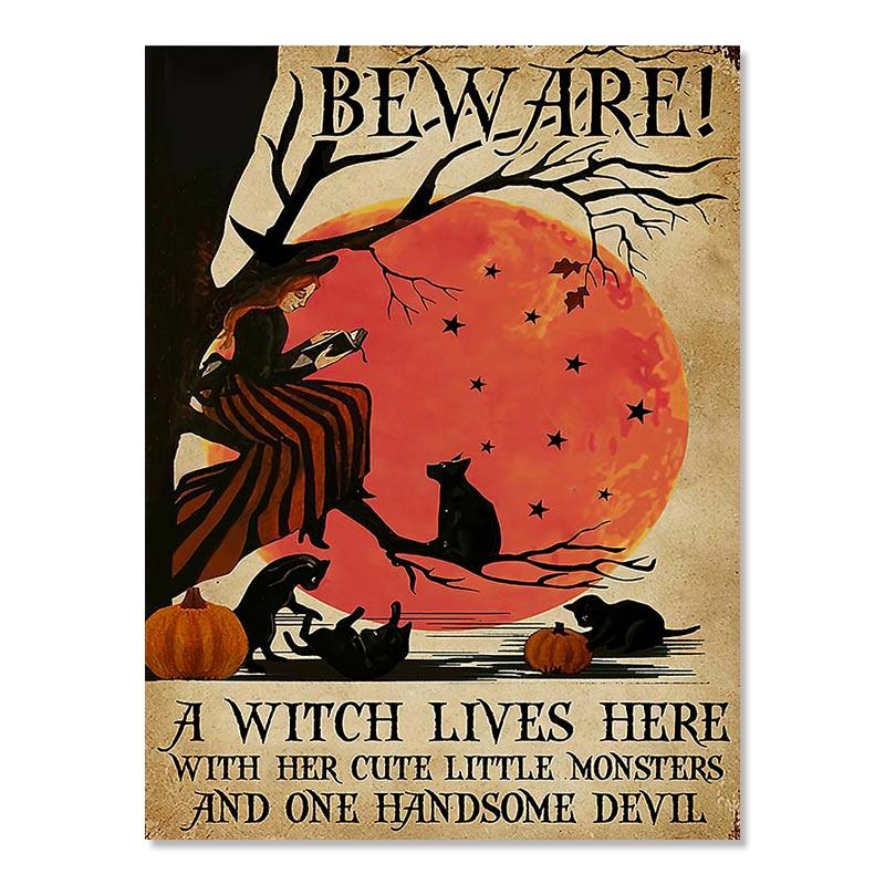 

Винтажный постер Магия Знаний Ведьм Подарок на Хэллоуин Колдовство Холст Живопись Кухонный Настенный Декор Украшение Дома Для Декора Комнаты 21x30cm No Frame